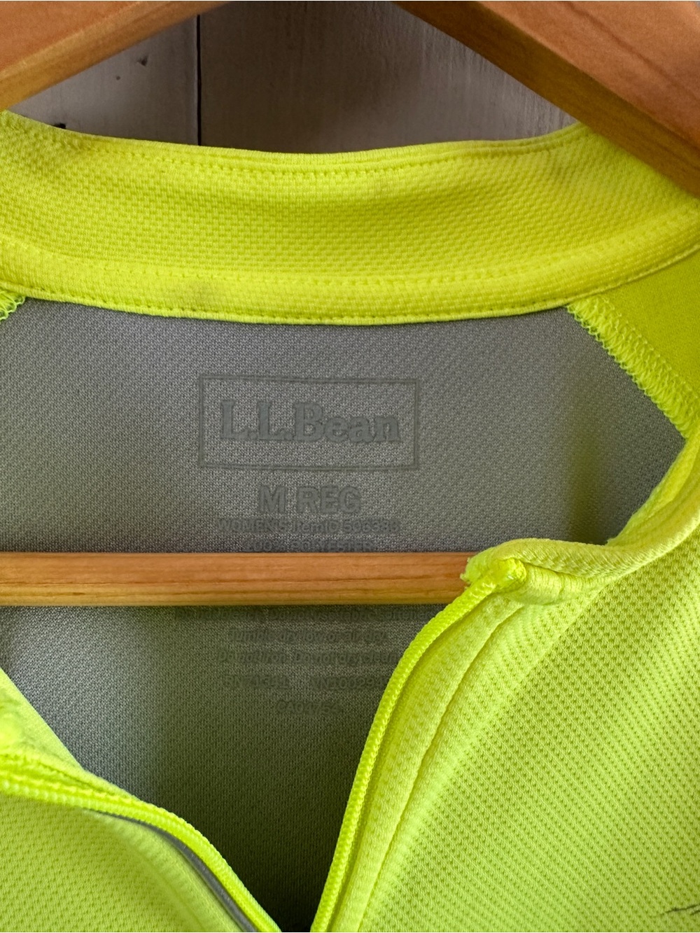 L.L.Bean Women’s Cycling Jersey Neon Yellow Gray 1/4 Zip M Reg - Picture 2 of 7